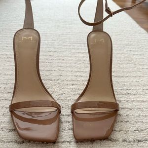 Marc Fisher ankle wrap heel - brown size 8